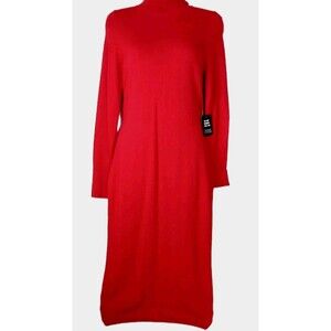 Women's Express Red Turtleneck Dress Length 42 Inches New With Tags Size XS